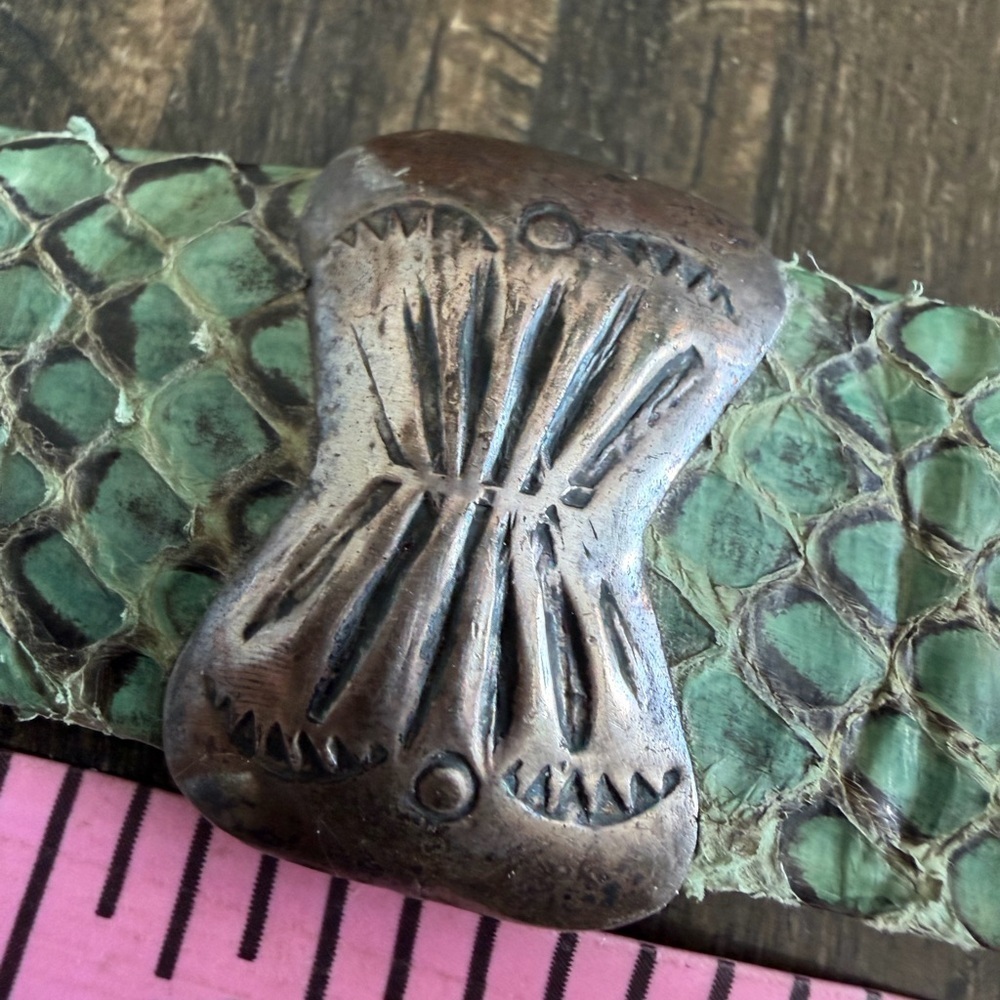 Vintage Turquoise and Silver Concho Belt - Picture 6 of 9